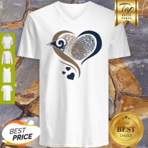 Alternative view of Los Angeles Rams Heart Fingerprint Shirt