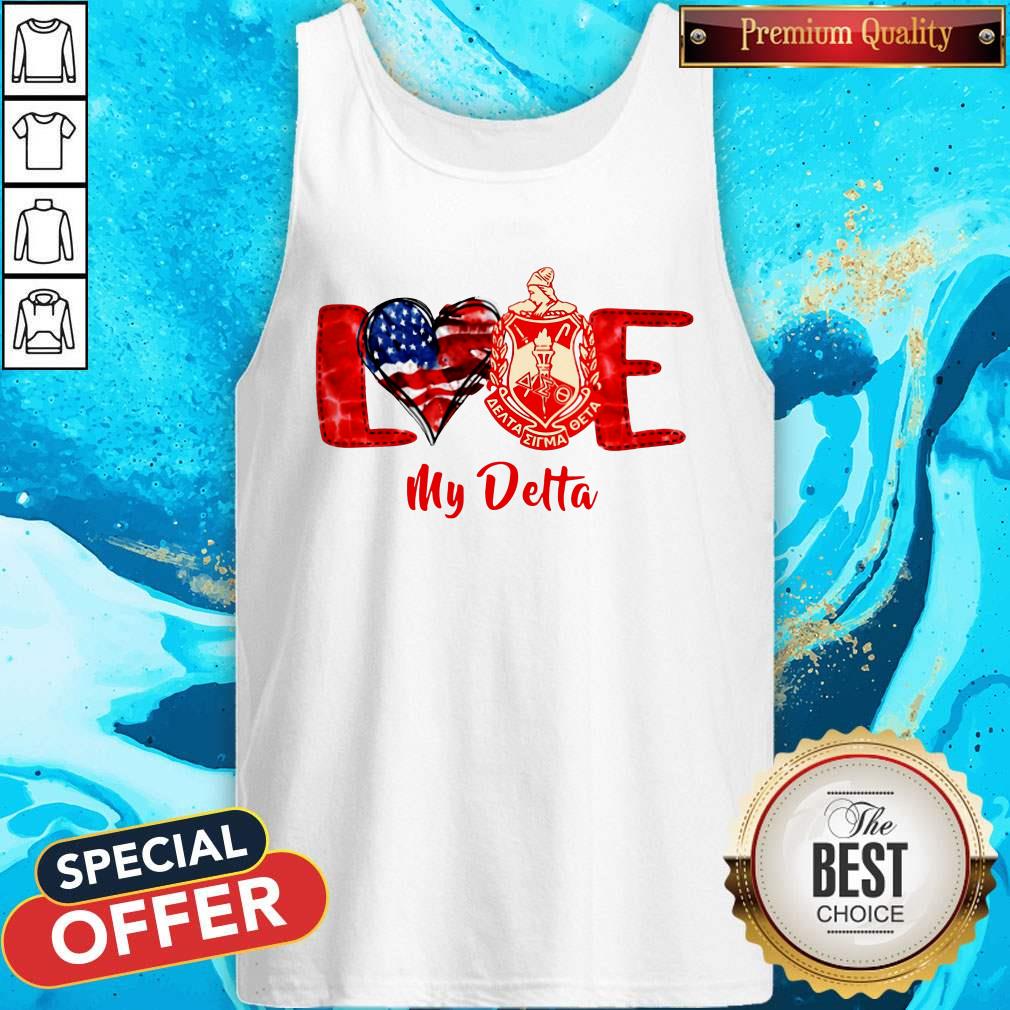 Love Heart American Flag Delta Sigma Theta Shirt - Image 4