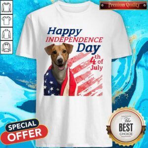 Love Jack Russell Terrier Happy Independence Day 4th Of July American Flag Shirt