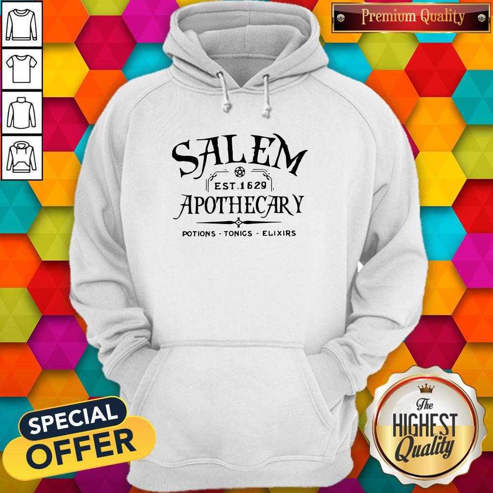 Love Salem EST 1629 Apothecary Potions Tonics Elixirs Shirt - Image 5