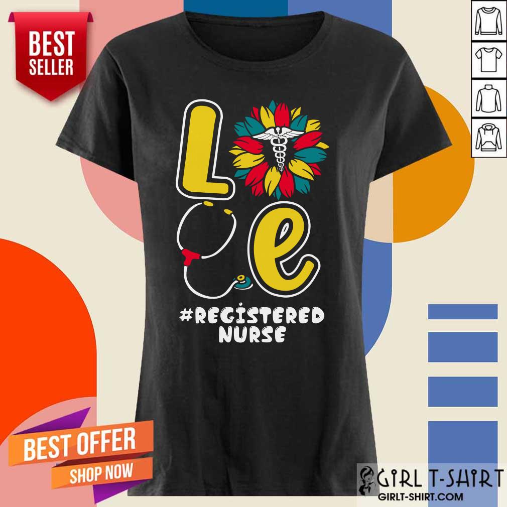 Love Sunflower Registered Nurse Shirt - Image 3