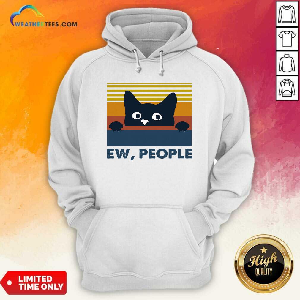Lovely Black Cat Ew People Vintage Retro Shirt - Image 4