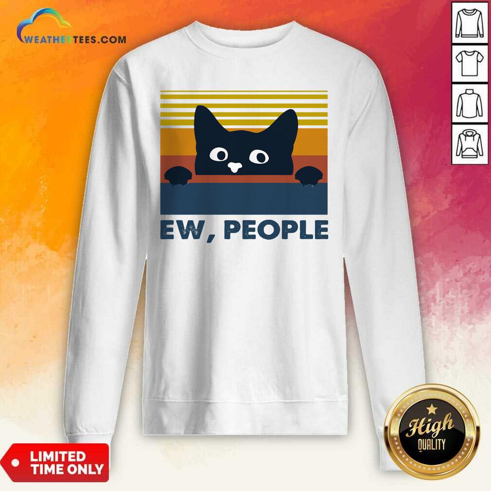 Lovely Black Cat Ew People Vintage Retro Shirt - Image 5