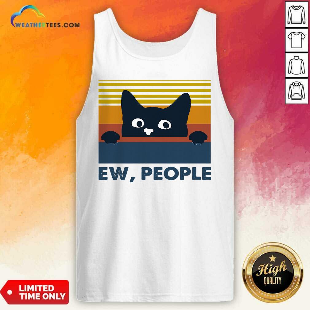 Lovely Black Cat Ew People Vintage Retro Shirt - Image 2