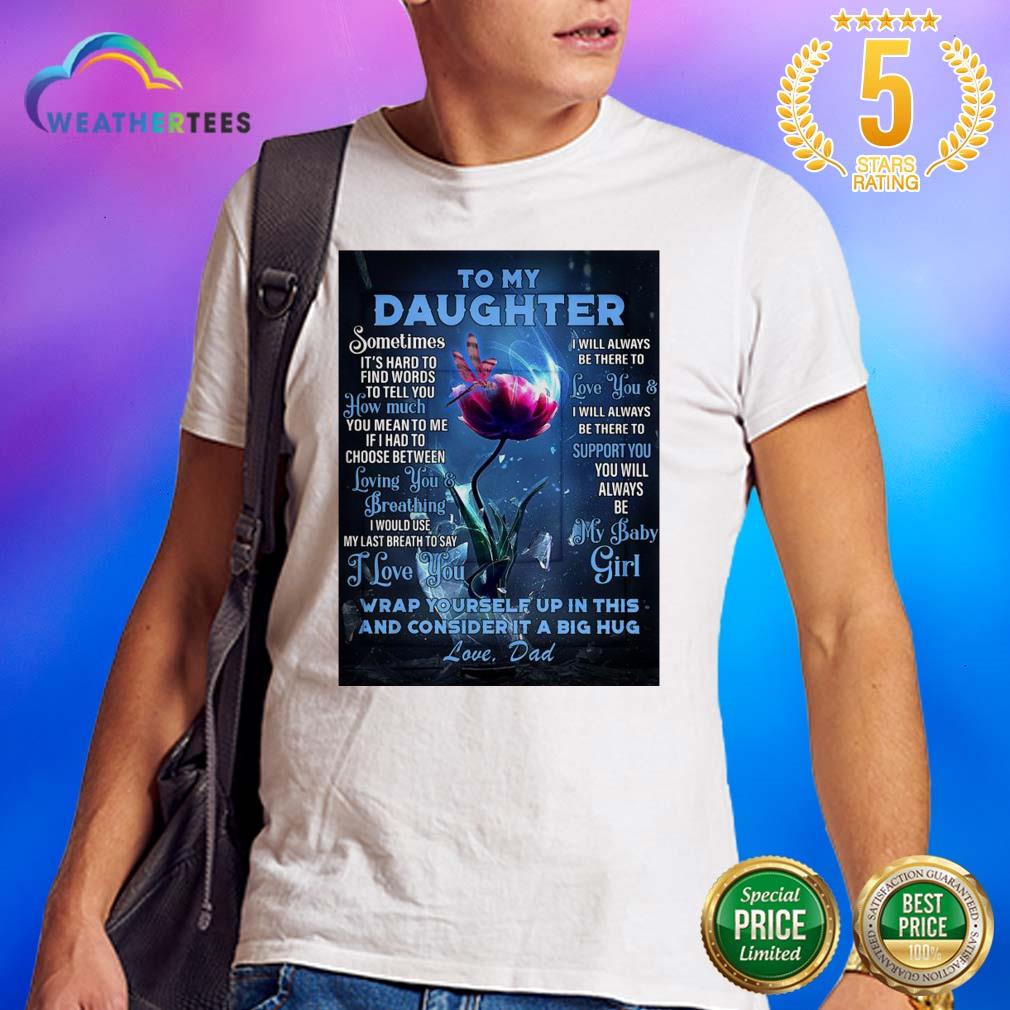 Lovely Dragonfly Flowers Daughter 2 Shirt