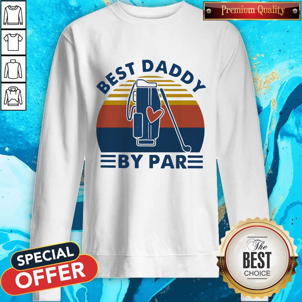 Lovely Golf Best Daddy By Par Vintage Retro Shirt - Image 4