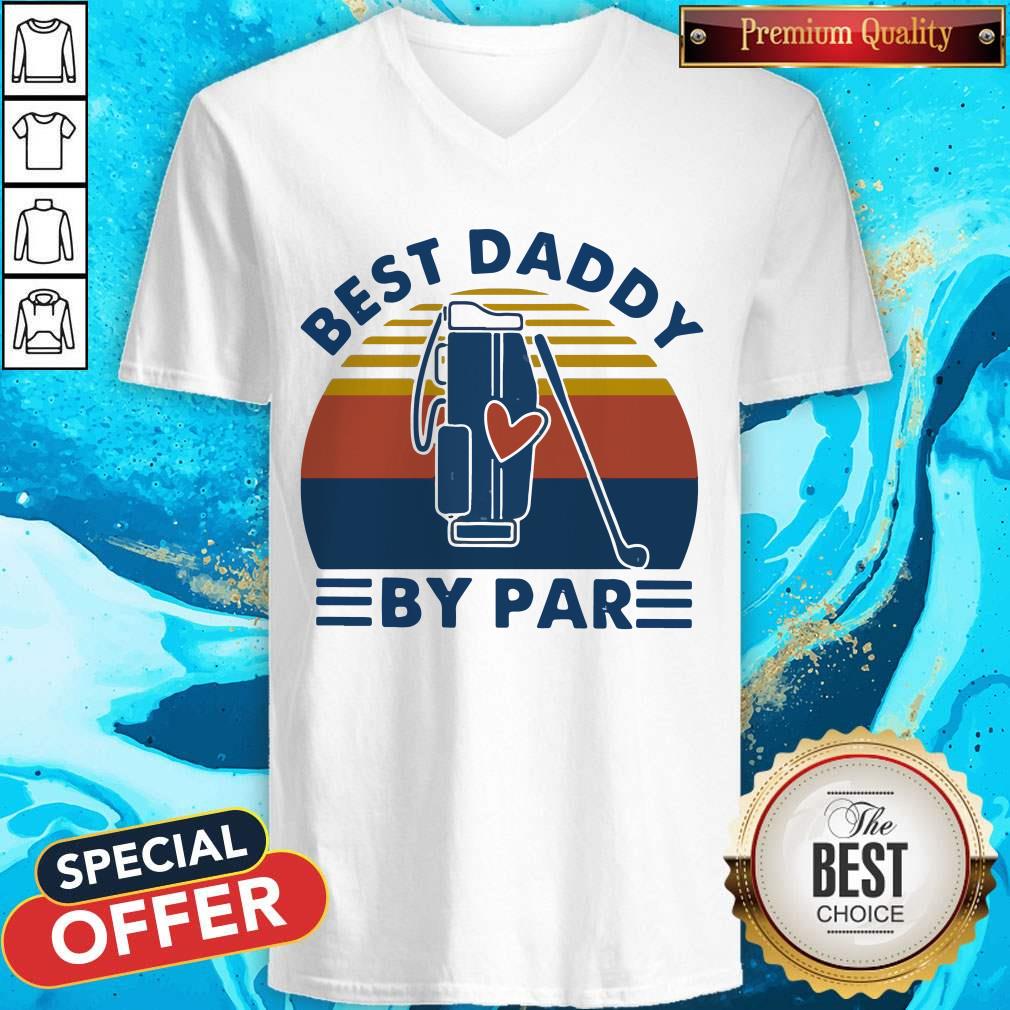 Lovely Golf Best Daddy By Par Vintage Retro Shirt - Image 2