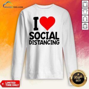 Alternative view of Lovely I Love Social Distancing Shirt