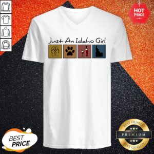 Alternative view of Lovely Just An Idaho Girl Flip Flop Cat Paw Wine Shirt