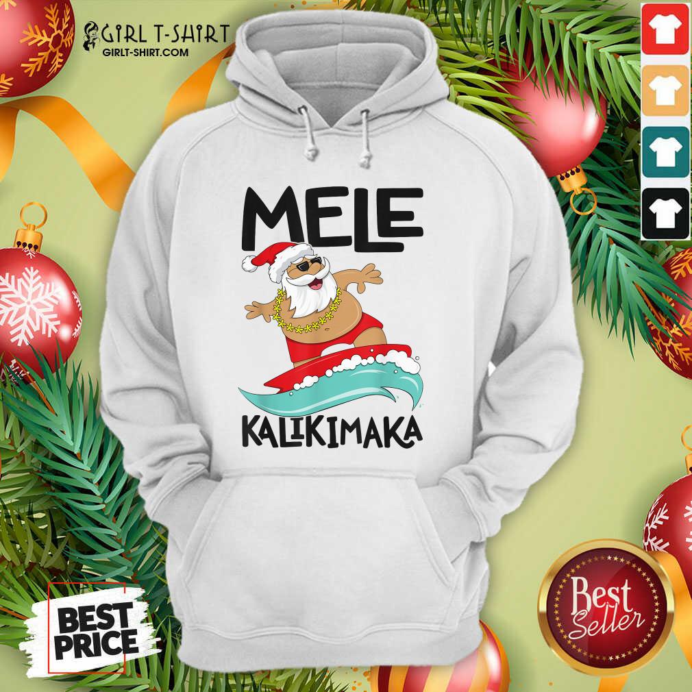 Lovely Mele Kalikimaka Hawaiian Christmas Hawaii Surfing Santa Shirt - Image 5