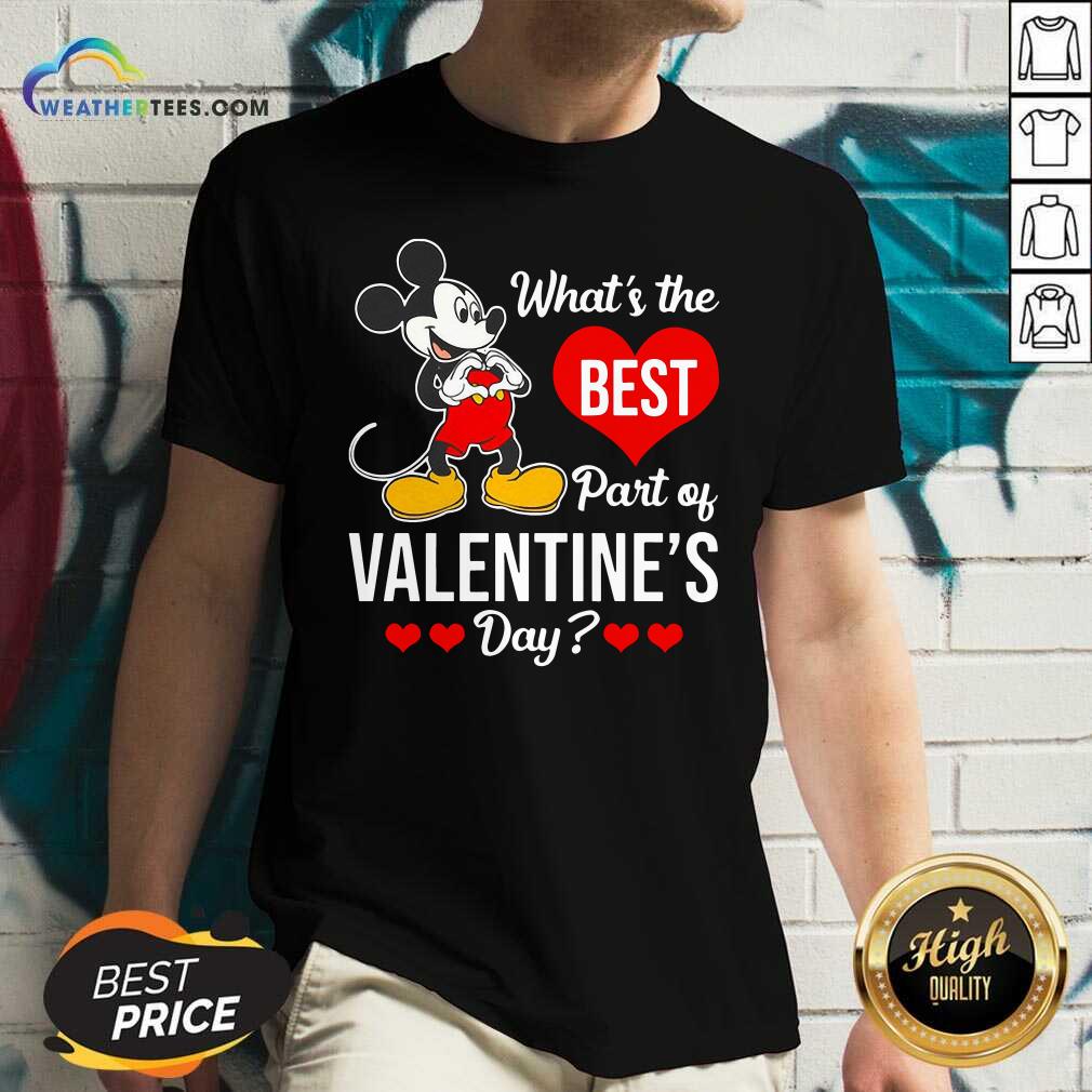Lovely Mickey Mouse Whats The Best Part Of Valentines Day Shirt - Image 3