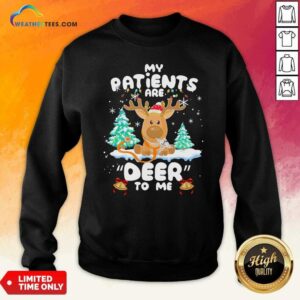 Alternative view of Lovely Reindeer My Patients Are Beer To Me Christmas Shirt