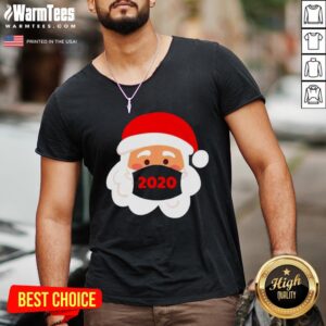 Alternative view of Lovely Santa Claus Face Mask Christmas 2020 Shirt
