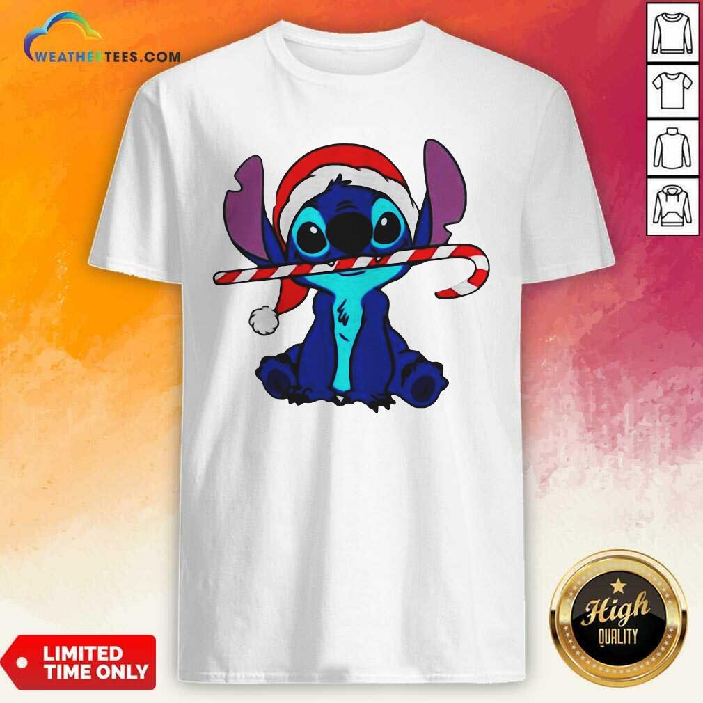 Lovely Stitch Wear Hat Santa Claus Merry Christmas Shirt