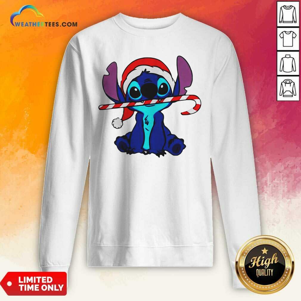 Lovely Stitch Wear Hat Santa Claus Merry Christmas Shirt - Image 2