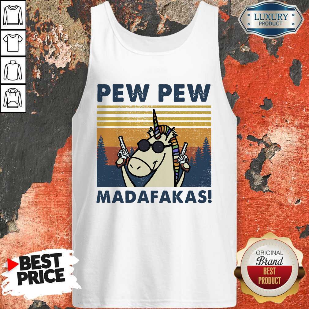 Lovely Unicorn Pew Pew Madafakas Vintage Shirt - Image 3
