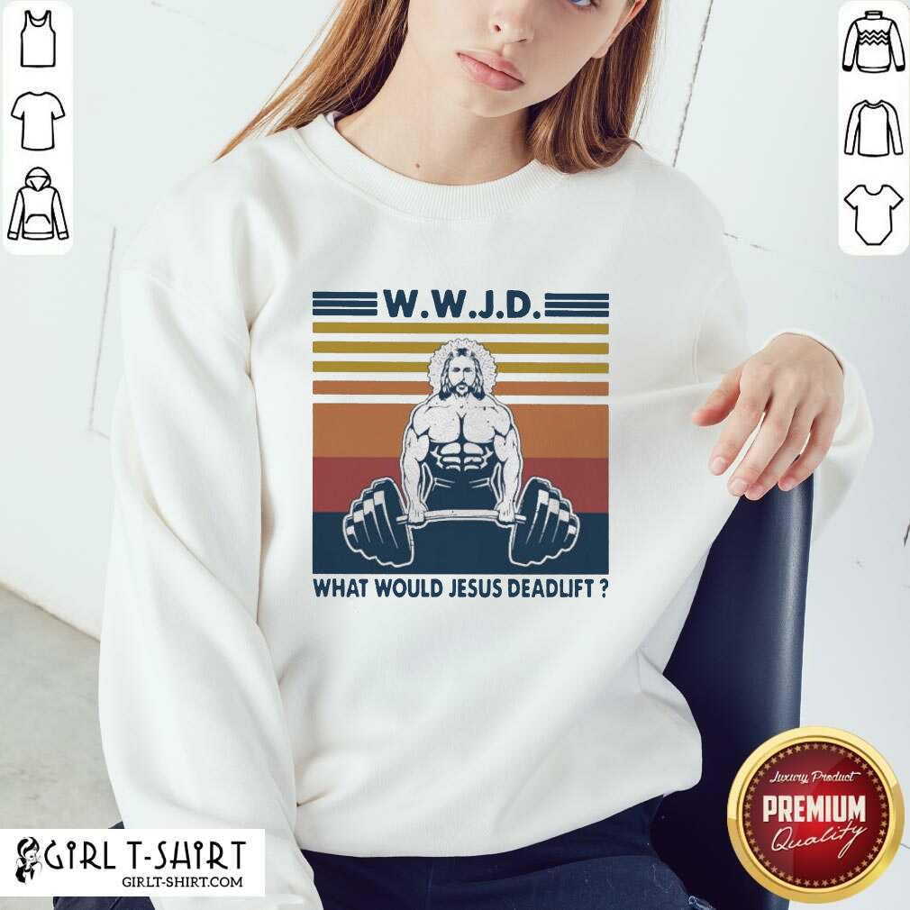 Lovely Wwjd What Would Jesus Deadlift Vintage Shirt - Image 5
