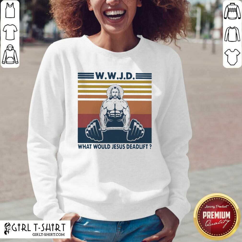 Lovely Wwjd What Would Jesus Deadlift Vintage Shirt - Image 3