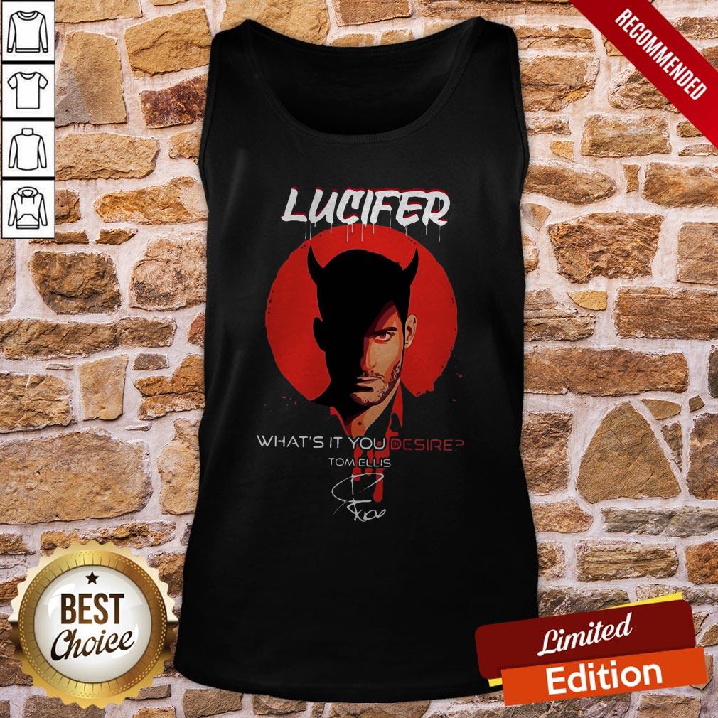 Lucifer What’s It You Desire Tom Ellis Signature Shirt - Image 3