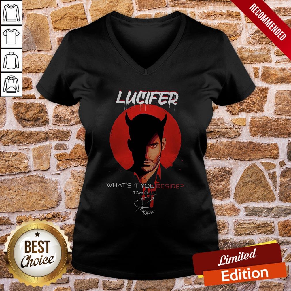 Lucifer What’s It You Desire Tom Ellis Signature Shirt - Image 2