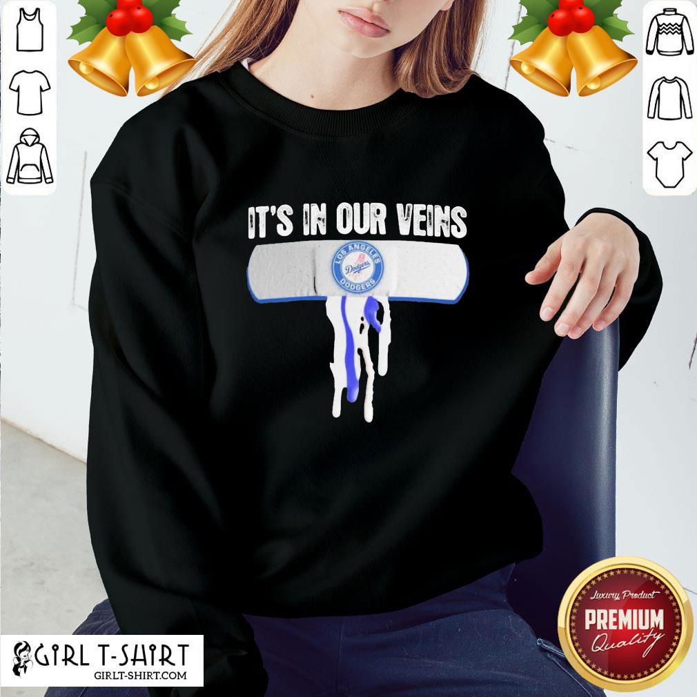 Make Bandage Los Angeles Dodgers It’s In Our Veins Shirt - Image 4