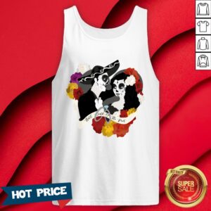 Alternative view of Make Death Do Us Sugar Skull Couple Dia De Los Muertos Day Dead Shirt