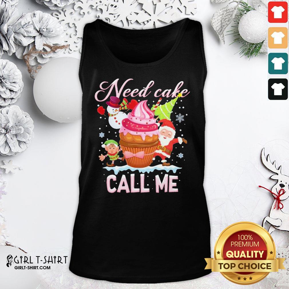 Make Santa And Snowman Claus Need Cake Call Me Christmas Shirt - Image 3