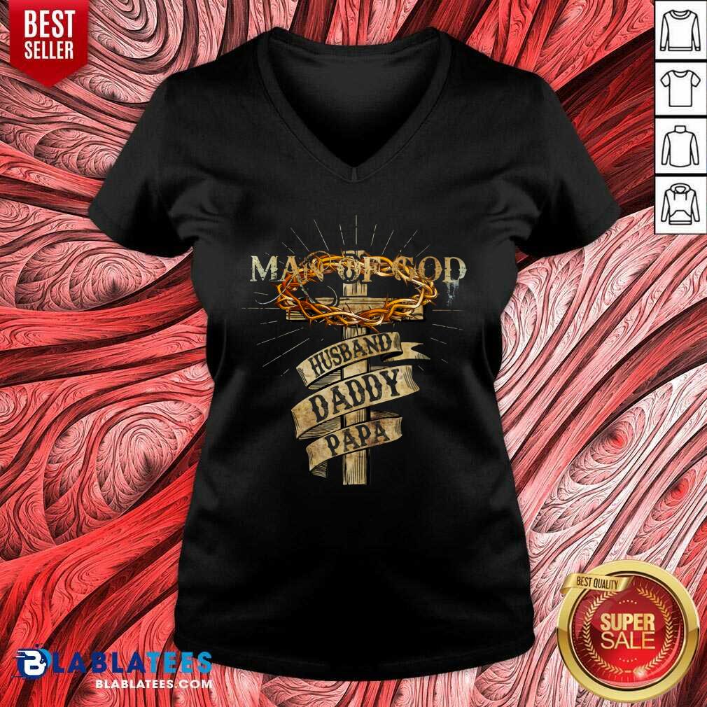 Man Of God Husband Daddy Papa Shirt - Image 2