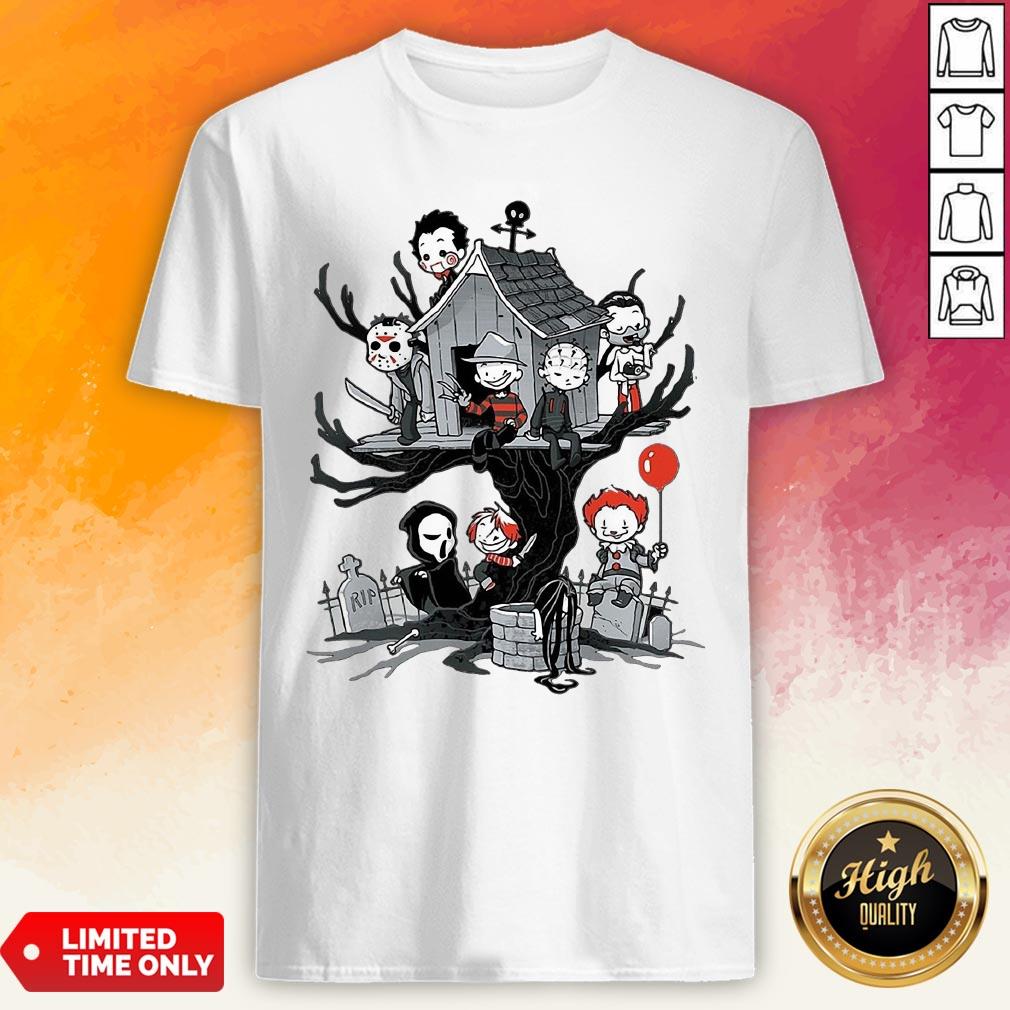 Maniac Park Horror Character Theme Park Tree Halloween Shirt