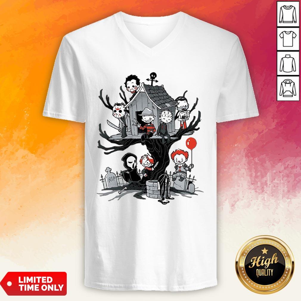 Maniac Park Horror Character Theme Park Tree Halloween Shirt - Image 3