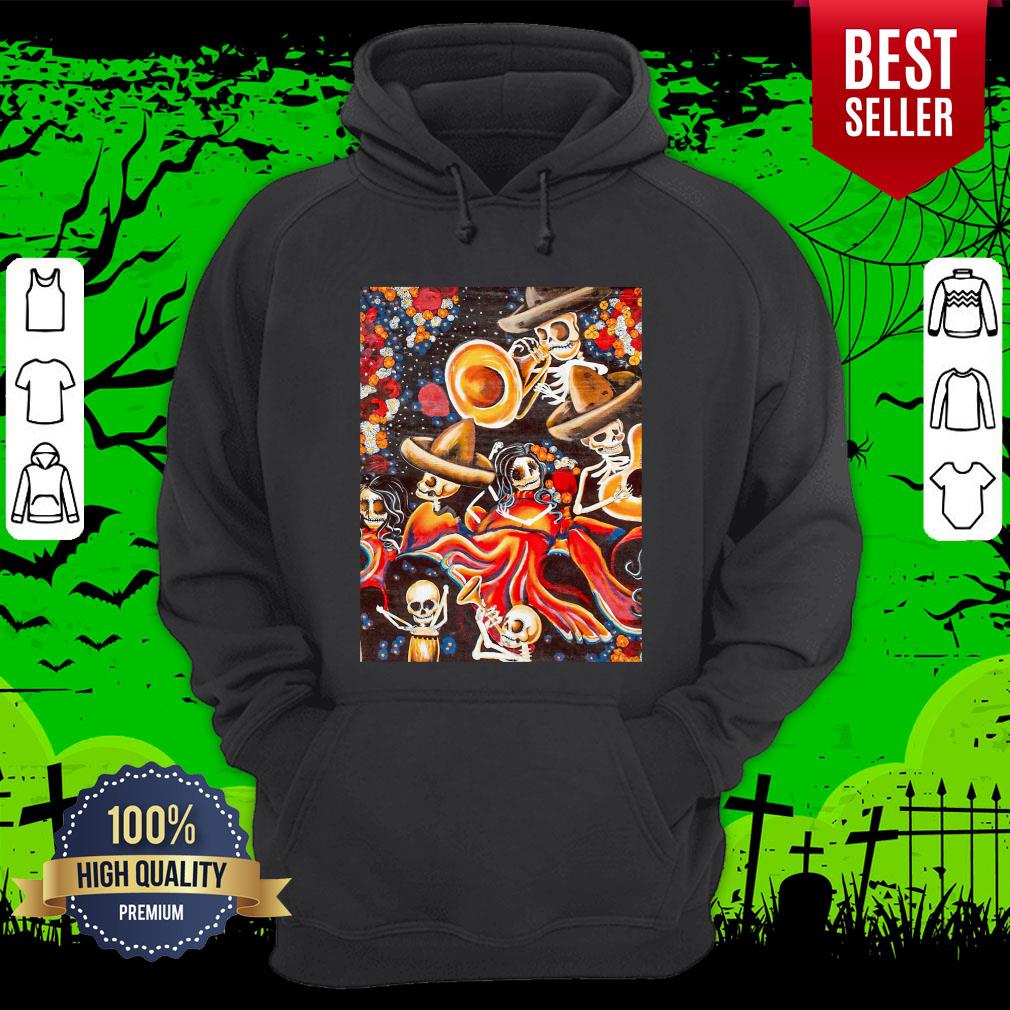 Mariachis From Inferno Day Of Dead Halloween Shirt - Image 3