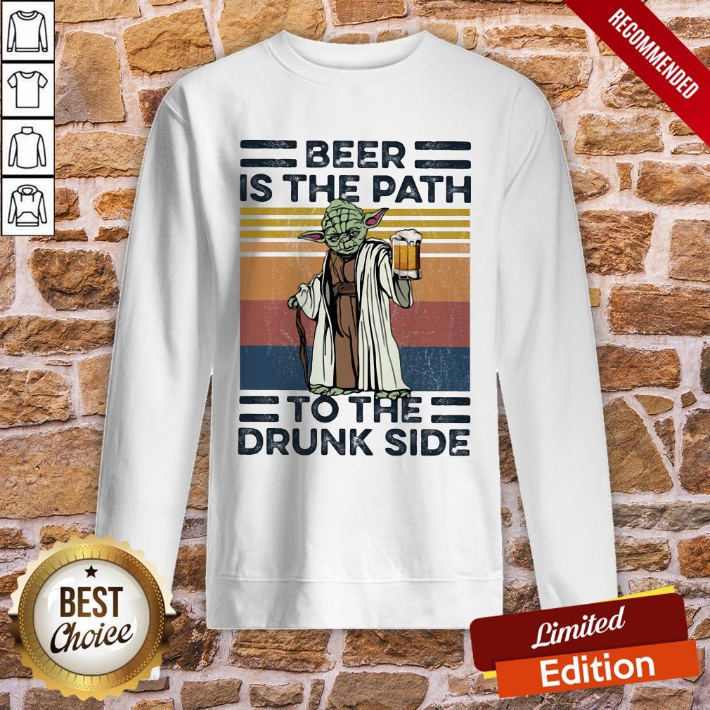 Master Yoda Beer Is The Path To The Drunk Side Vintage Shirt - Image 4