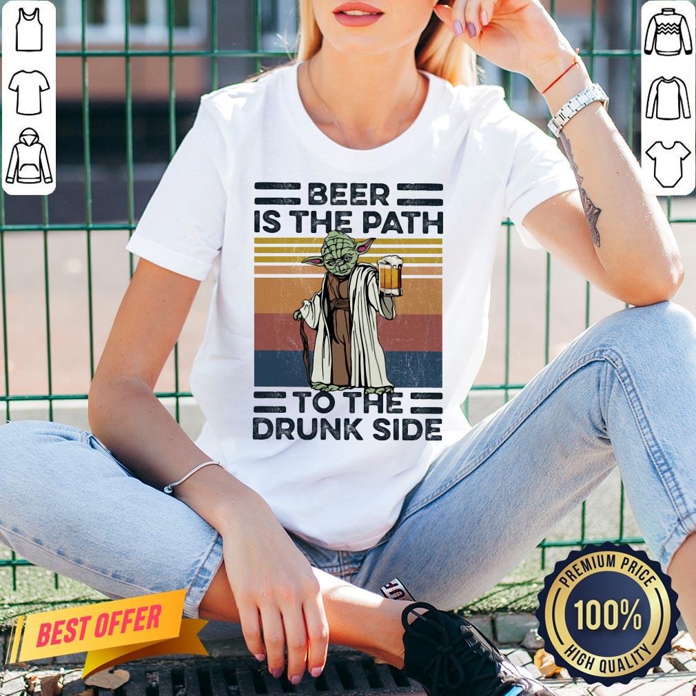 Master Yoda Beer Is The Path To The Drunk Side Vintage Shirt - Image 2