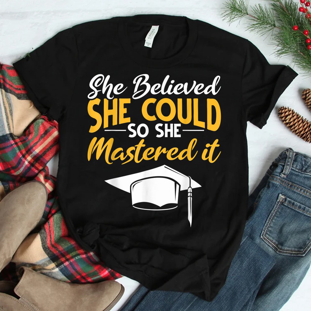 Mastered It Master Graduation Masters Degree She Mastered It Shirt