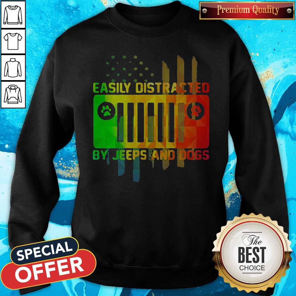 Maybe Easily Distracted By Jeeps And Dogs Paw Shirt - Image 4