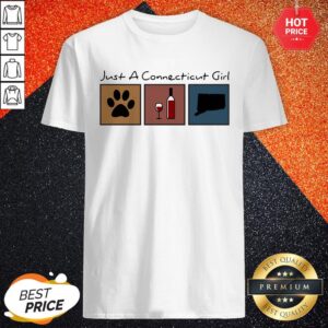 Maybe Just A Connecticut Girl Flip Flop Cat Paw Wine Shirt