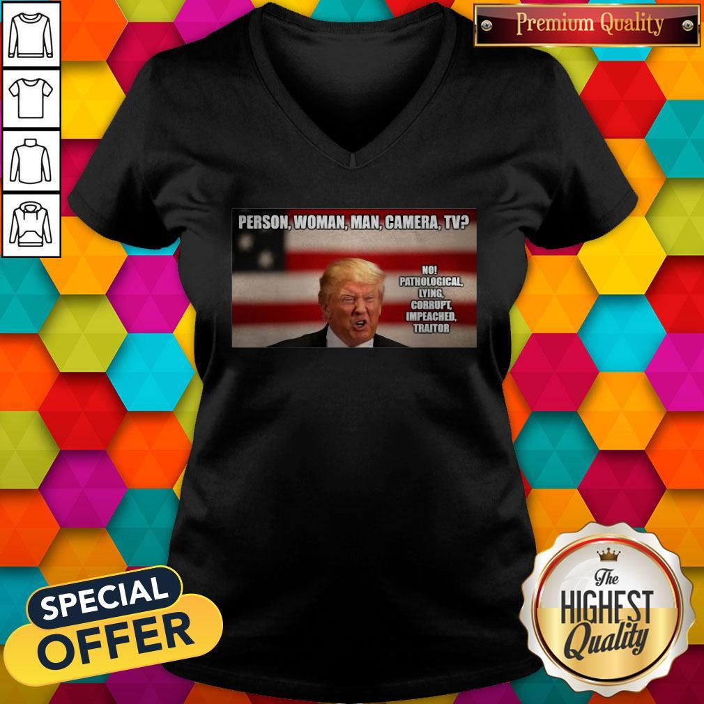 Maybe Person Woman Man Camera TV Posters Shirt - Image 2