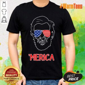 Merica Abraham Lincoln American Flag Shirt