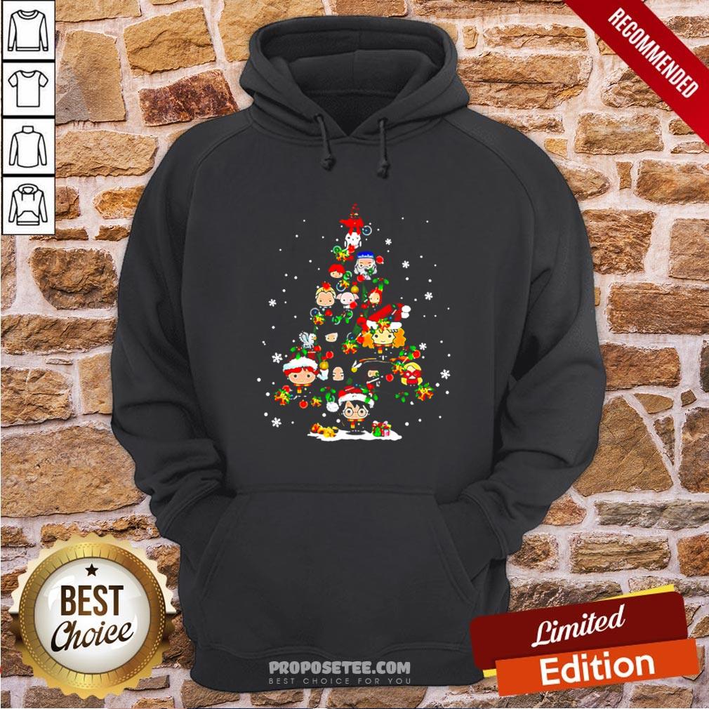Merry Christmas Harry Potter Chibi Tree Shirt - Image 5