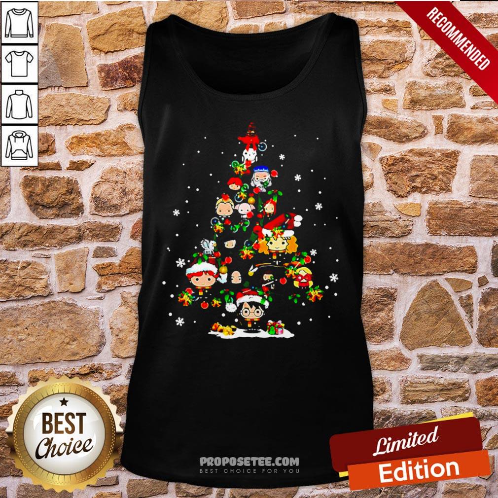 Merry Christmas Harry Potter Chibi Tree Shirt - Image 3