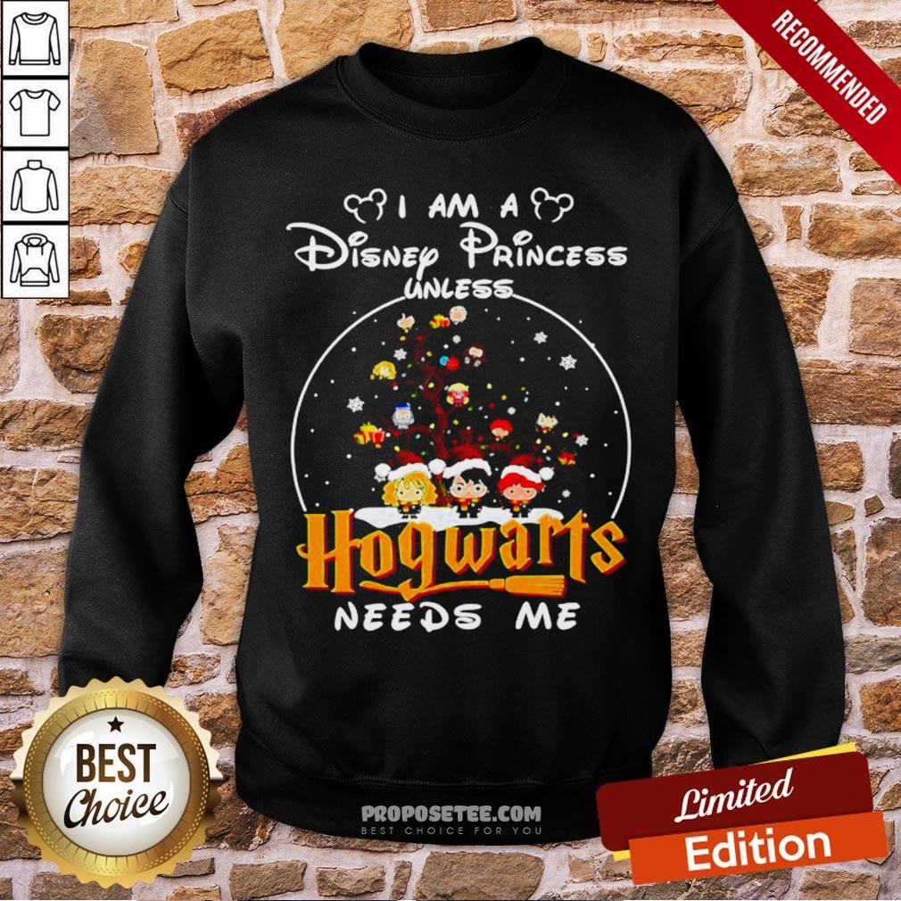Merry Christmas I Am A Disney Princess Unless Hogwarts Needs Me Harry Potter Shirt - Image 4