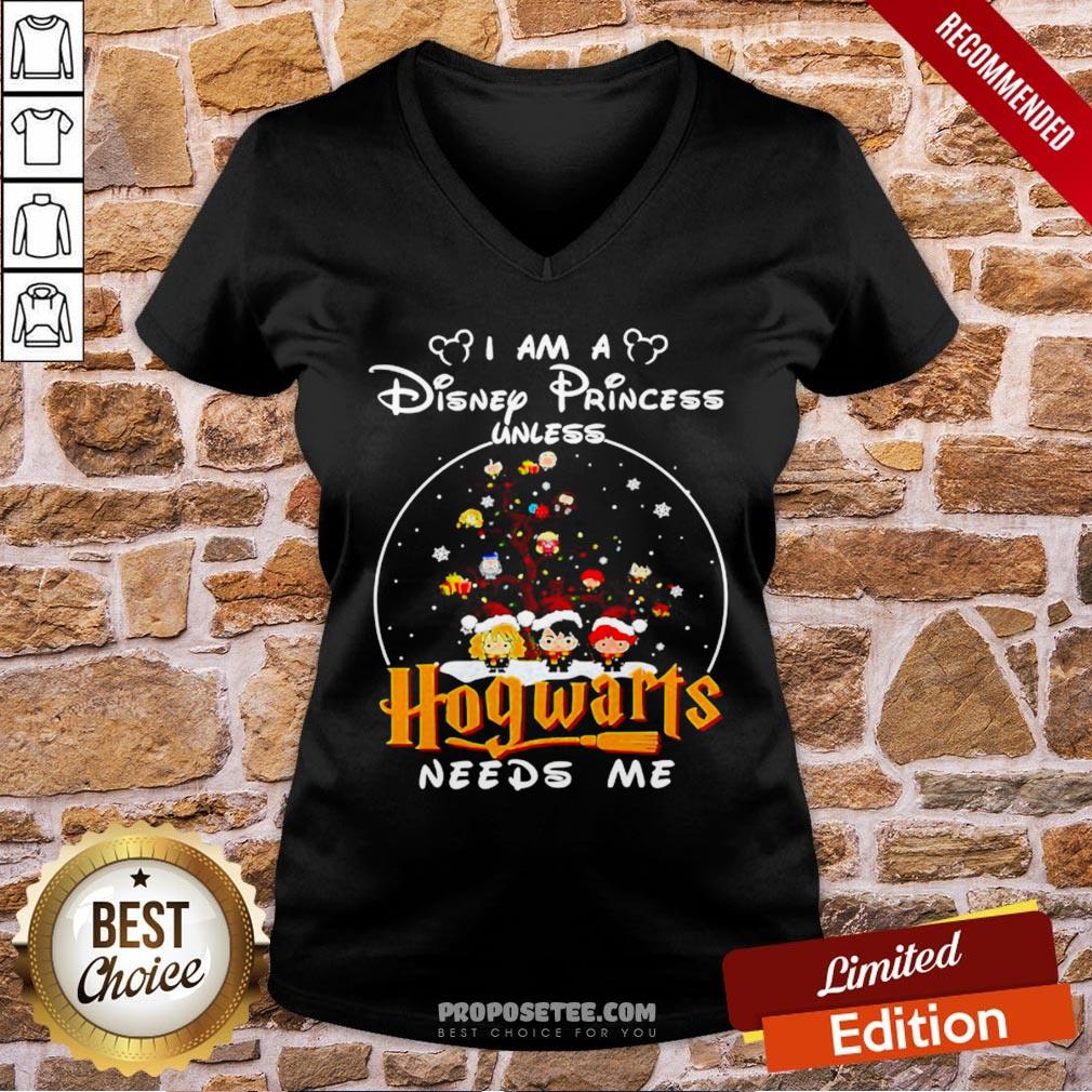 Merry Christmas I Am A Disney Princess Unless Hogwarts Needs Me Harry Potter Shirt - Image 2