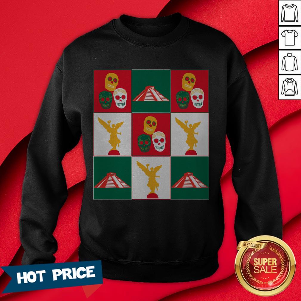 Mexico City Day Of Dead Dia De Muertos Sugar Skull Shirt - Image 4