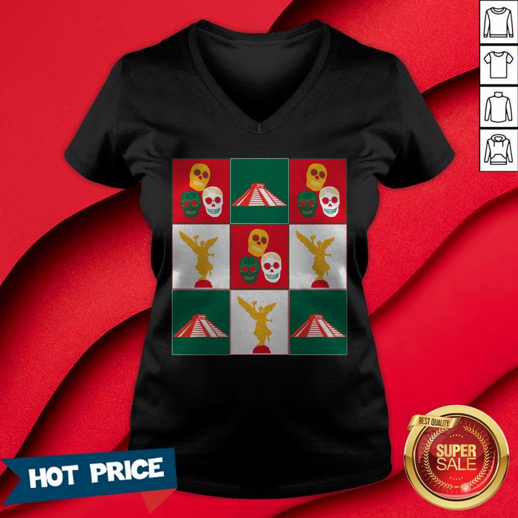 Mexico City Day Of Dead Dia De Muertos Sugar Skull Shirt - Image 3