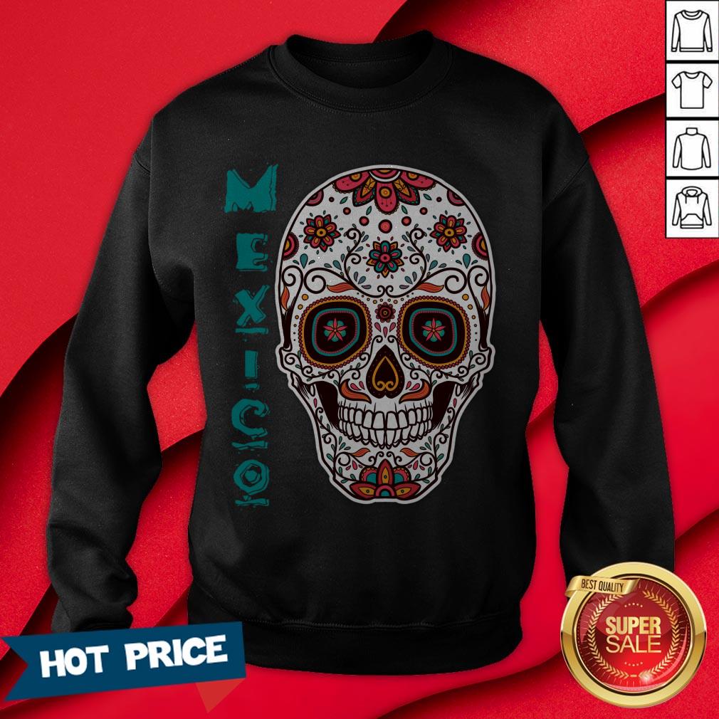 Mexico Sugar Skull Souvenir Day Of Dead Shirt - Image 4