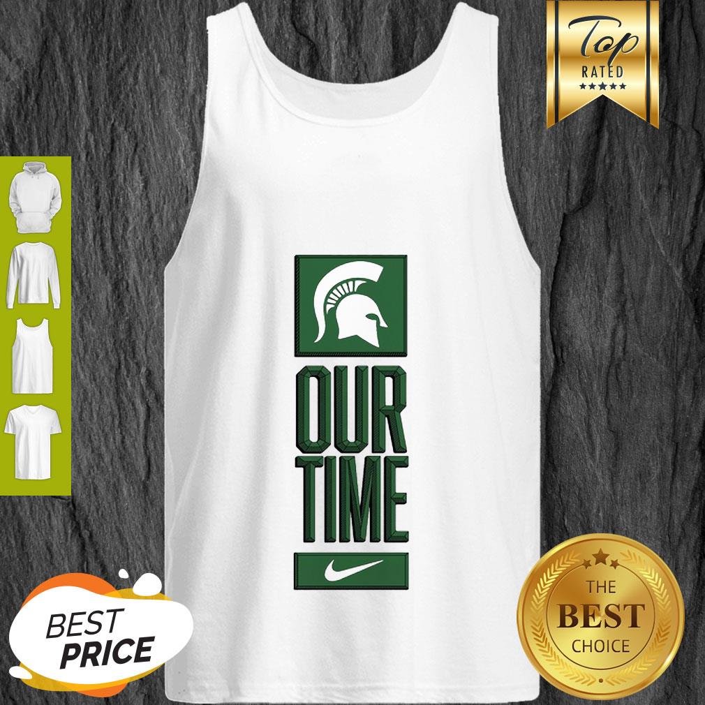 Michigan State Spartans Logo Basketball Our Time 2020 Shirt - Image 3