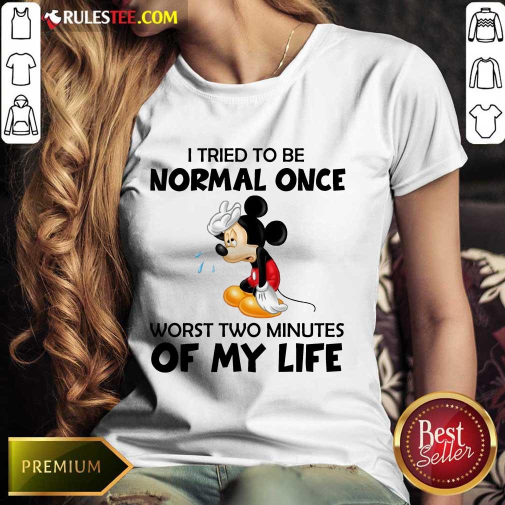 Mickey I Tried To Be Normal Once Shirt - Image 3