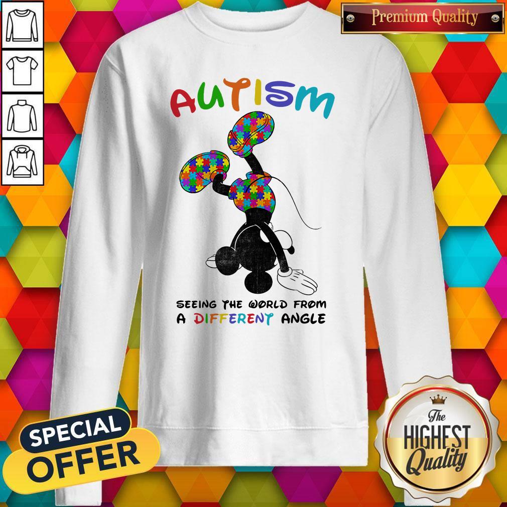 Mickey Mouse Autism Seeing The World From A Different Angle Shirt - Image 3
