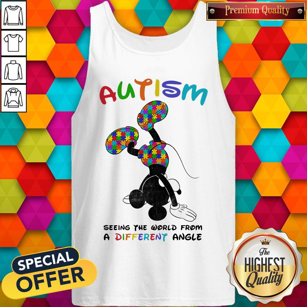 Mickey Mouse Autism Seeing The World From A Different Angle Shirt - Image 2