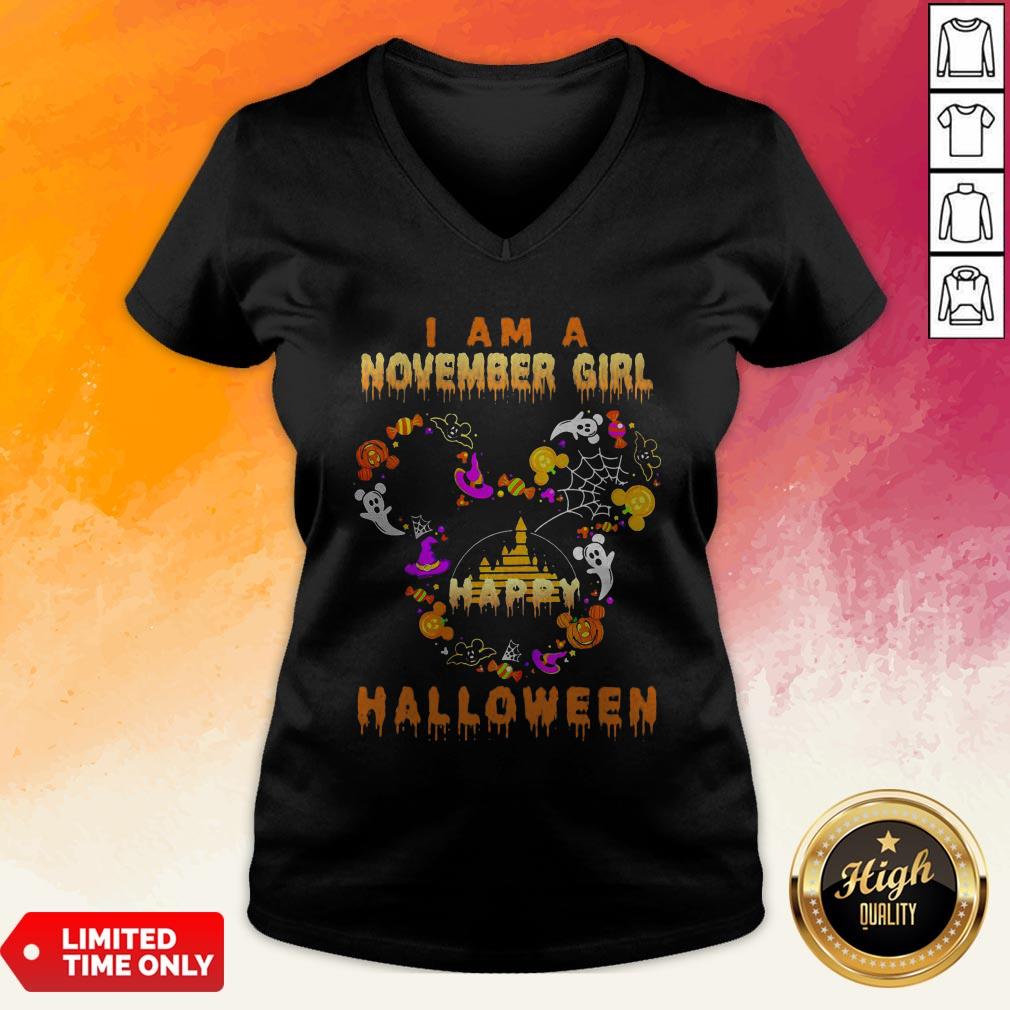 Mickey Mouse Disney I Am A November Girl Happy Halloween 2020 Shirt - Image 3